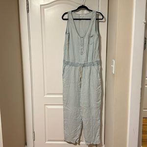 Light wash denim jumpsuit